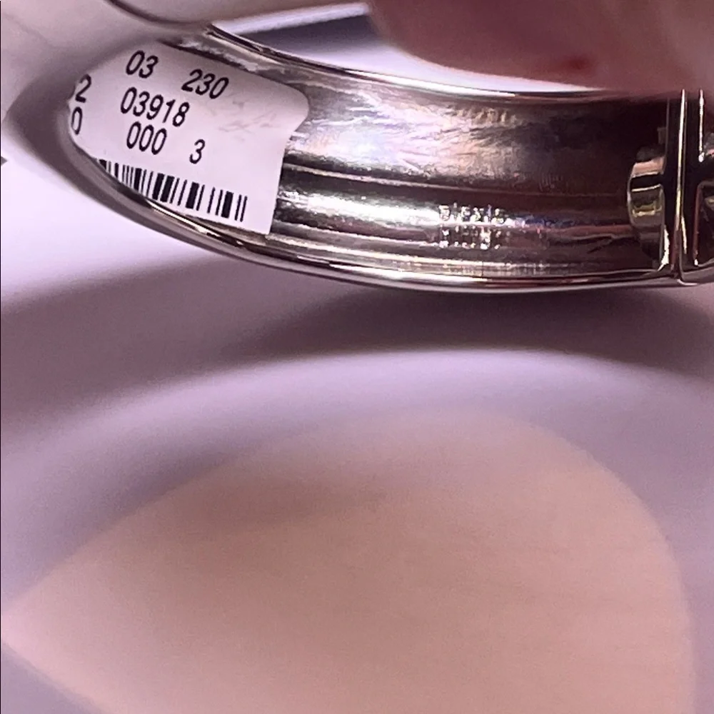 Alexis Bittar Silver Bangle with Crystal Detailing RARE